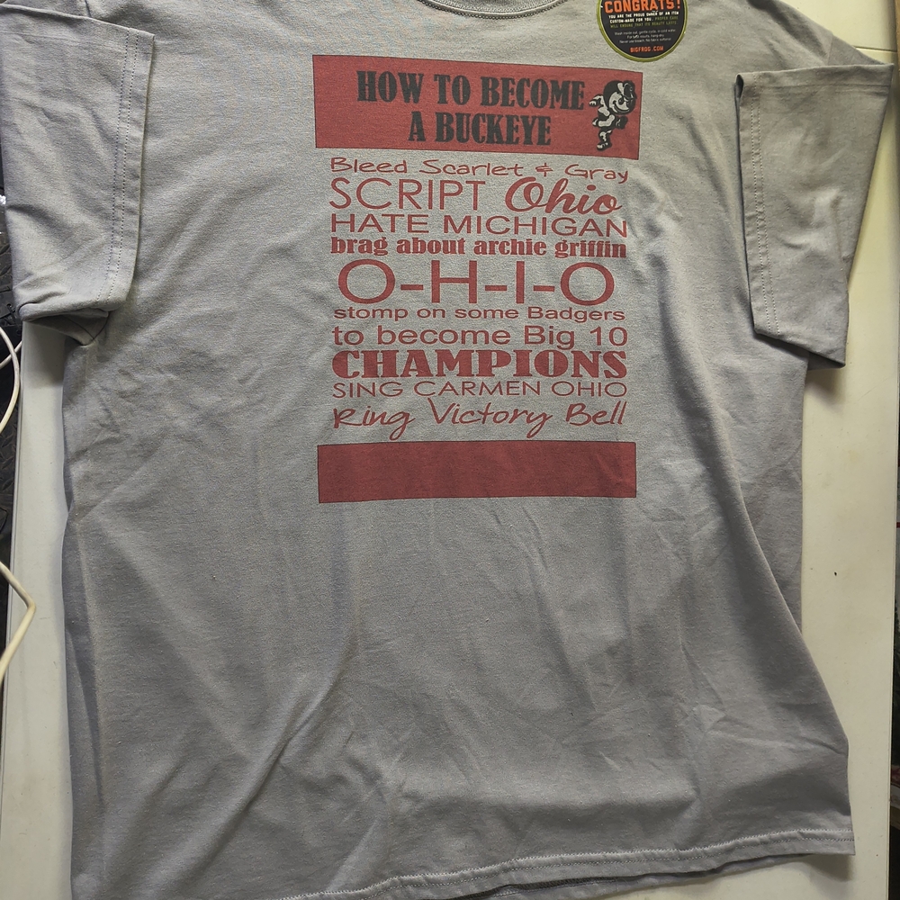 Men's How To Become A Buckeye Custom Made 2014 Big Ten Champs T-shirt